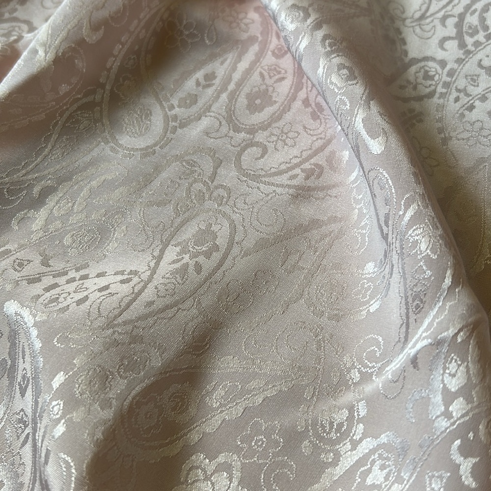 Vtg 1980’s New Edition Pink Silky Secretary Victorian Paisley Lace Blouse Sz 14 - Picture 7 of 10